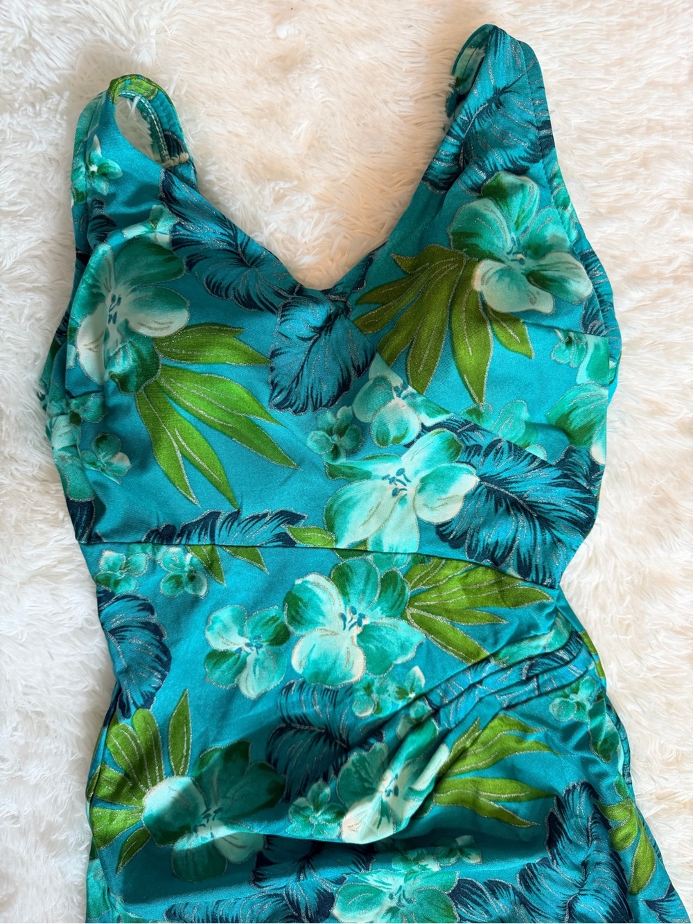 Vintage Roxanne Bra-Sized One Piece Swimsuit - Size 14 / 36DD - Picture 2 of 6